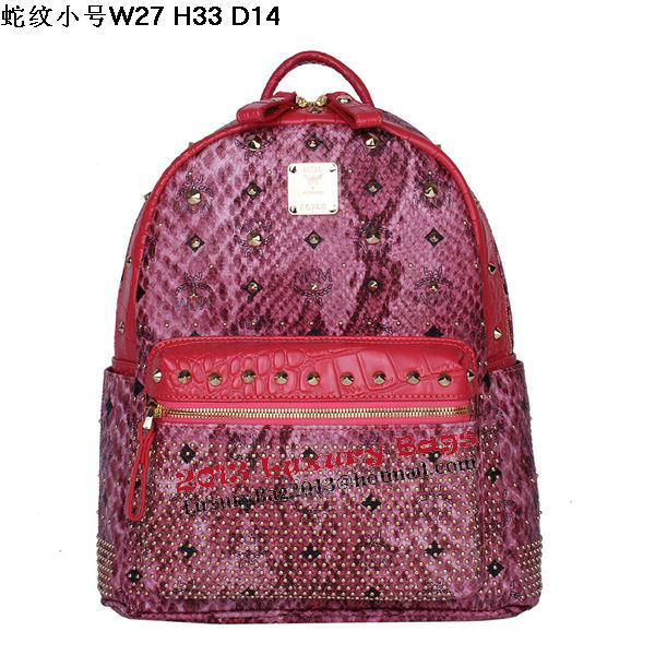 MCM Armour Small Backpack Snake Leather MC2095S Rose MCM Armour Small Backpack Snake Leather MC2095S Rose