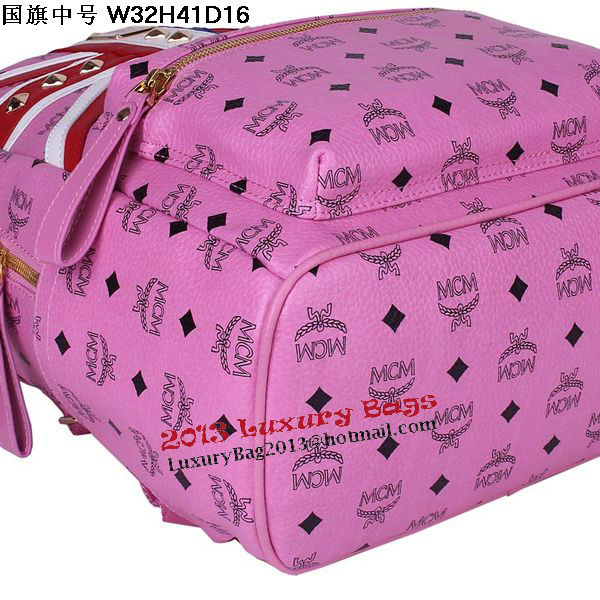 MCM Medium Flag of UK Backpack MC5173 Rosy MCM Medium Flag of UK Backpack MC5173 Rosy
