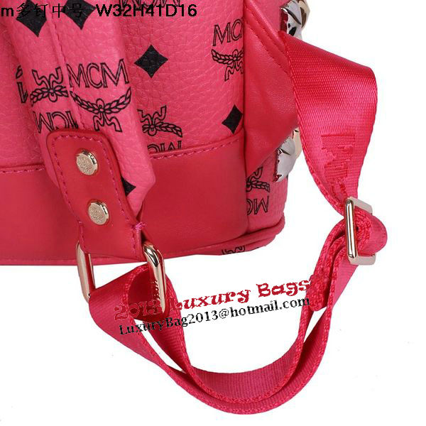 MCM Medium Stark Front Studs Backpack MC4237 Red MCM Medium Stark Front Studs Backpack MC4237 Red