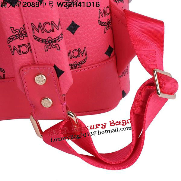 MCM Stark Studded Medium Backpack MC2089 Light Red MCM Stark Studded Medium Backpack MC2089 Light Red