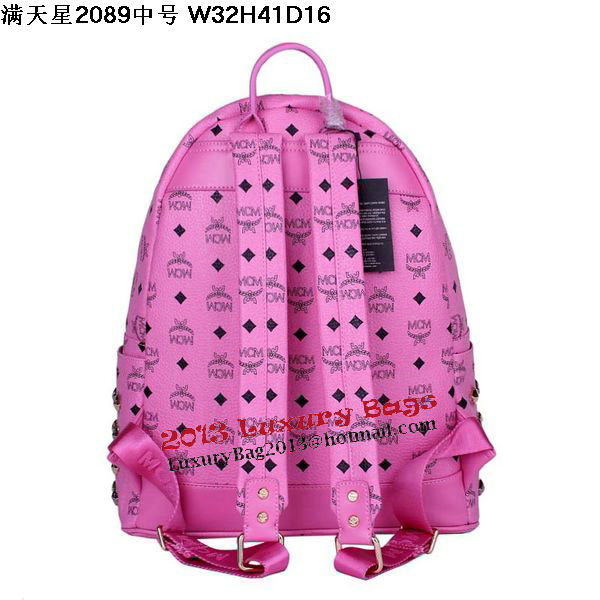 MCM Stark Studded Medium Backpack MC2089 Rosy MCM Stark Studded Medium Backpack MC2089 Rosy