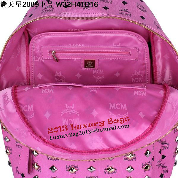 MCM Stark Studded Medium Backpack MC2089 Rosy MCM Stark Studded Medium Backpack MC2089 Rosy