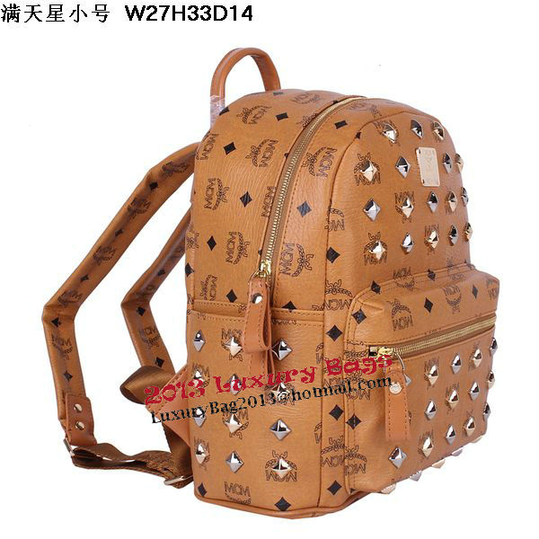 MCM Stark Studded Small Backpack MC2089S Wheat MCM Stark Studded Small Backpack MC2089S Wheat