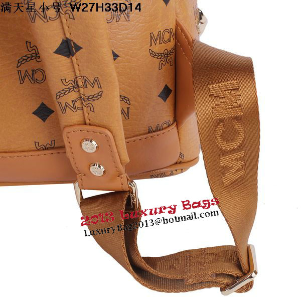 MCM Stark Studded Small Backpack MC2089S Wheat MCM Stark Studded Small Backpack MC2089S Wheat