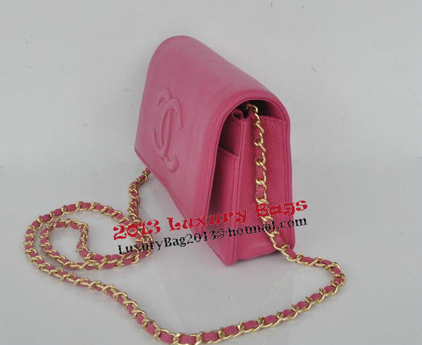 Chanel Flap Shoulder Bag Rose Calfskin Leather CHA33818 Gold Chanel Flap Shoulder Bag Rose Calfskin Leather CHA33818 Gold