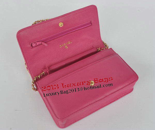 Chanel Flap Shoulder Bag Rose Calfskin Leather CHA33818 Gold Chanel Flap Shoulder Bag Rose Calfskin Leather CHA33818 Gold