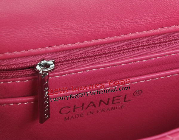 Chanel mini Classic Flap Bag Rose Original Sheekskin CHA1115 Silver Chanel mini Classic Flap Bag Rose Original Sheekskin CHA1115 Silver
