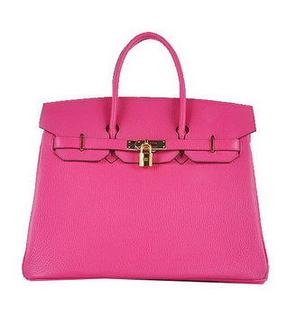 Hermes Birkin 35CM Tote Bag Rosy Grainy Leather Gold Hermes Birkin 35CM Tote Bag Rosy Grainy Leather Gold