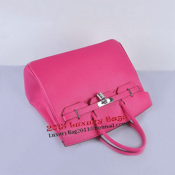 Hermes Birkin 35CM Tote Bag Rosy Grainy Leather Silver Hermes Birkin 35CM Tote Bag Rosy Grainy Leather Silver