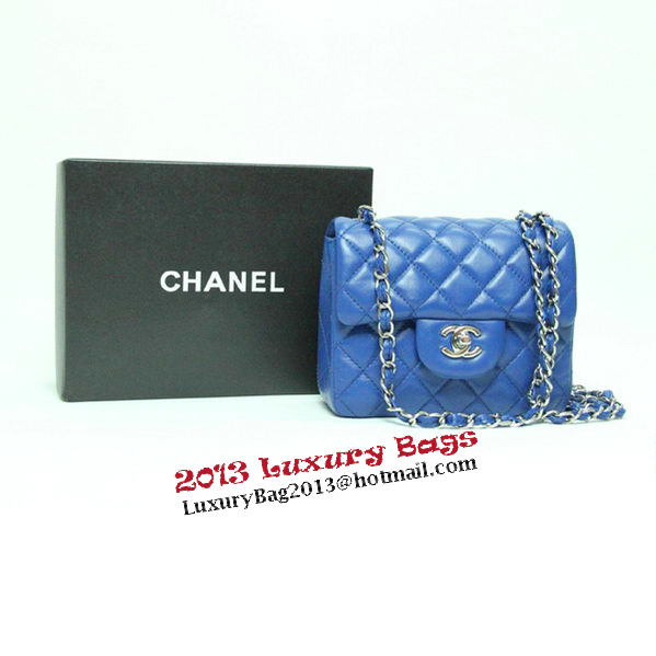 Chanel mini Classic Flap Bag Royal Leather 1115 Silver Chain Chanel mini Classic Flap Bag Royal Leather 1115 Silver Chain