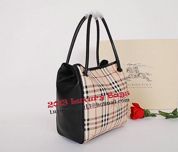 BurBerry Small Haymarket Check Tote Bag 38825571 Black BurBerry Small Haymarket Check Tote Bag 38825571 Black