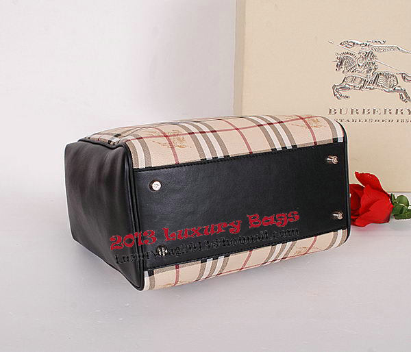 BurBerry Small Haymarket Check Tote Bag 38825571 Black BurBerry Small Haymarket Check Tote Bag 38825571 Black