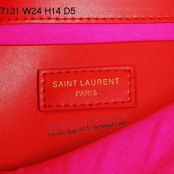 Yves Saint Laurent Classic Monogramme Clutch Y7131 Red