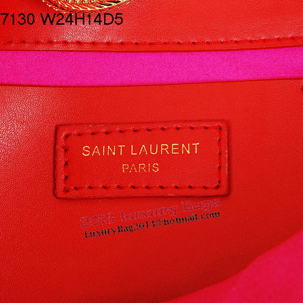 Yves Saint Laurent Monogramme Cross-body Shoulder Bag Y7130 Red