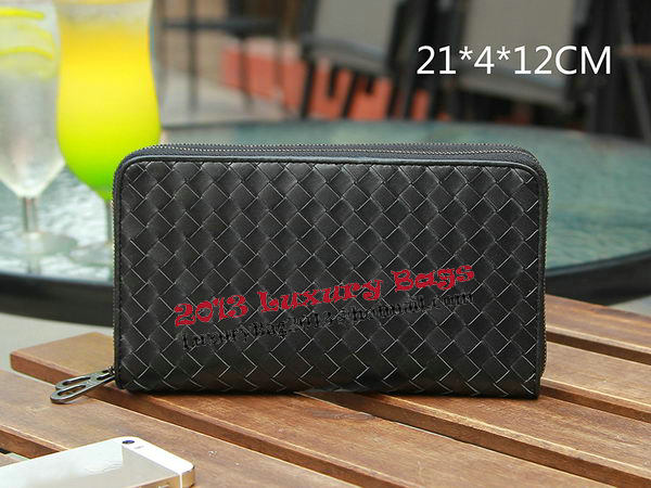 Bottega Veneta Intrecciato Calfskin Wallet BV1889 Black Bottega Veneta Intrecciato Calfskin Wallet BV1889 Black
