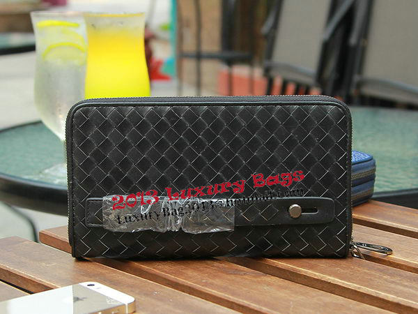 Bottega Veneta Intrecciato Calfskin Wallet BV1889 Black Bottega Veneta Intrecciato Calfskin Wallet BV1889 Black