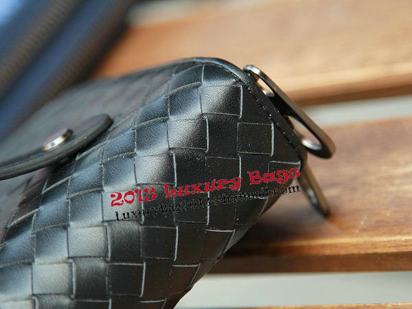 Bottega Veneta Intrecciato Calfskin Wallet BV1889 Black Bottega Veneta Intrecciato Calfskin Wallet BV1889 Black