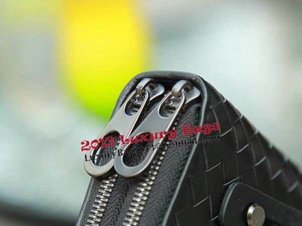 Bottega Veneta Intrecciato Calfskin Wallet BV1889 Black Bottega Veneta Intrecciato Calfskin Wallet BV1889 Black