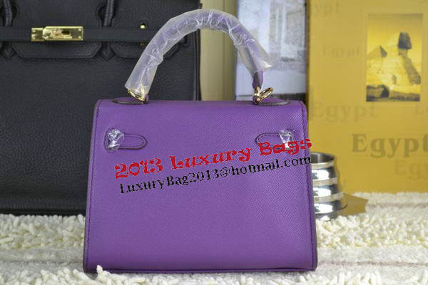 Hermes Kelly 22cm Tote Bag Calfskin Leather Purple Hermes Kelly 22cm Tote Bag Calfskin Leather Purple