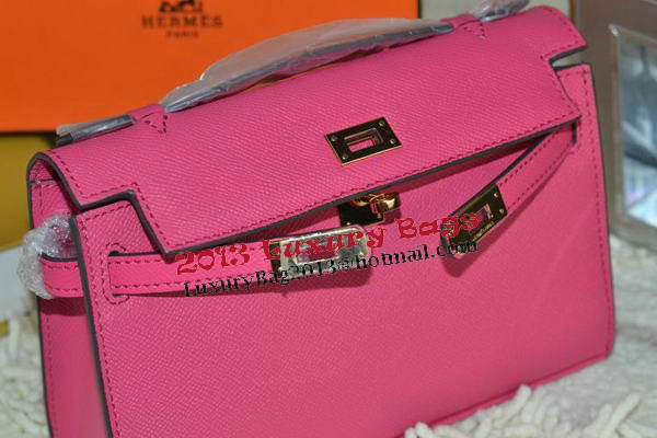 Hermes MINI Kelly 22cm Tote Bag Calfskin Leather Rose Hermes MINI Kelly 22cm Tote Bag Calfskin Leather Rose