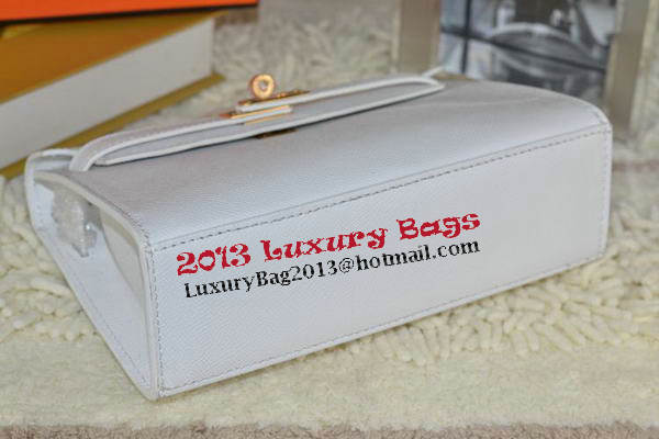 Hermes MINI Kelly 22cm Tote Bag Calfskin Leather White Hermes MINI Kelly 22cm Tote Bag Calfskin Leather White