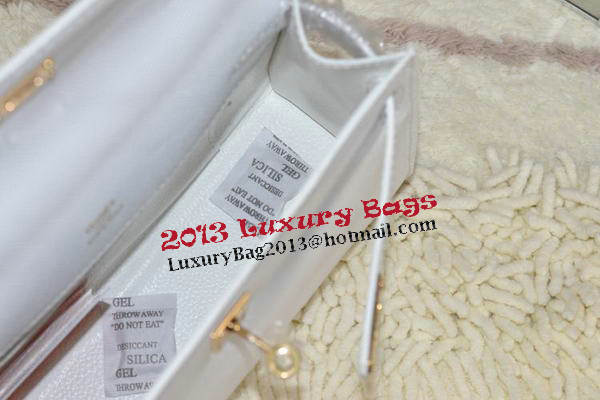 Hermes MINI Kelly 22cm Tote Bag Calfskin Leather White Hermes MINI Kelly 22cm Tote Bag Calfskin Leather White