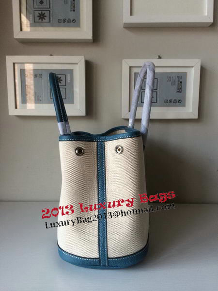 Hermes Garden Party 30CM Bag Canvas Leather H11S Blue Hermes Garden Party 30CM Bag Canvas Leather H11S Blue