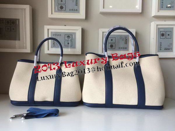 Hermes Garden Party 30CM Bag Canvas Leather H11S Royal Hermes Garden Party 30CM Bag Canvas Leather H11S Royal