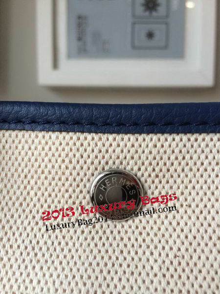 Hermes Garden Party 30CM Bag Canvas Leather H11S Royal Hermes Garden Party 30CM Bag Canvas Leather H11S Royal