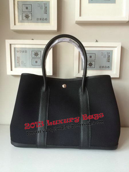 Hermes Garden Party 36CM Bag Canvas Leather H11M Black Hermes Garden Party 36CM Bag Canvas Leather H11M Black