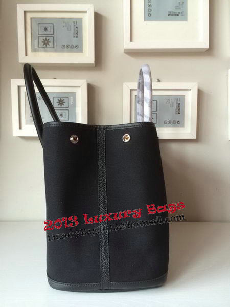 Hermes Garden Party 36CM Bag Canvas Leather H11M Black Hermes Garden Party 36CM Bag Canvas Leather H11M Black