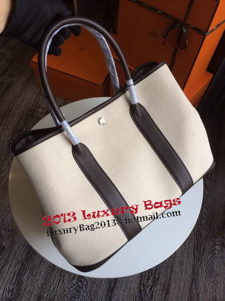 Hermes Garden Party 36CM Bag Canvas Leather H11M Brown Hermes Garden Party 36CM Bag Canvas Leather H11M Brown