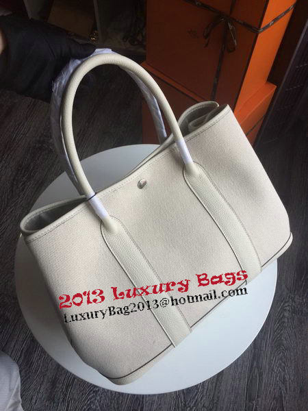 Hermes Garden Party 36CM Bag Canvas Leather H11M OffWhite Hermes Garden Party 36CM Bag Canvas Leather H11M OffWhite