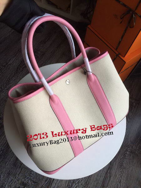 Hermes Garden Party 36CM Bag Canvas Leather H11M Pink Hermes Garden Party 36CM Bag Canvas Leather H11M Pink