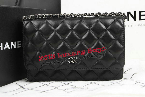 Chanel mini Flap Bag CHA33814 Black Original Sheepskin Leather Silver Chanel mini Flap Bag CHA33814 Black Original Sheepskin Leather Silver
