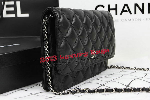 Chanel mini Flap Bag CHA33814 Black Original Sheepskin Leather Silver Chanel mini Flap Bag CHA33814 Black Original Sheepskin Leather Silver