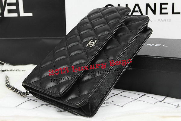Chanel mini Flap Bag CHA33814 Black Original Sheepskin Leather Silver Chanel mini Flap Bag CHA33814 Black Original Sheepskin Leather Silver
