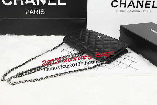 Chanel mini Flap Bag CHA33814 Black Original Sheepskin Leather Silver Chanel mini Flap Bag CHA33814 Black Original Sheepskin Leather Silver