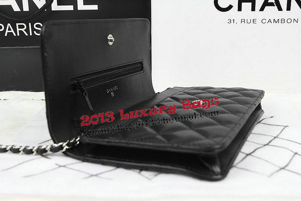 Chanel mini Flap Bag CHA33814 Black Original Sheepskin Leather Silver Chanel mini Flap Bag CHA33814 Black Original Sheepskin Leather Silver