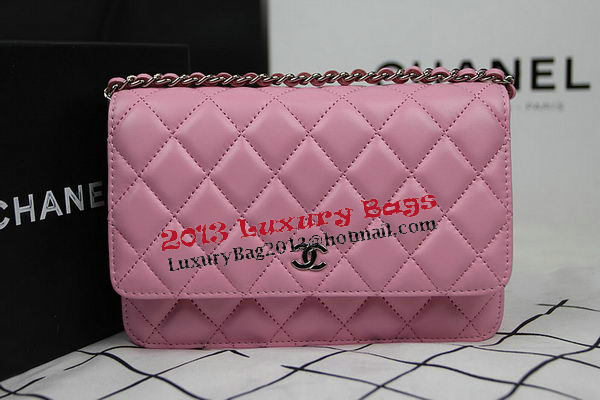 Chanel mini Flap Bag CHA33814 Pink Original Sheepskin Leather Silver Chanel mini Flap Bag CHA33814 Pink Original Sheepskin Leather Silver