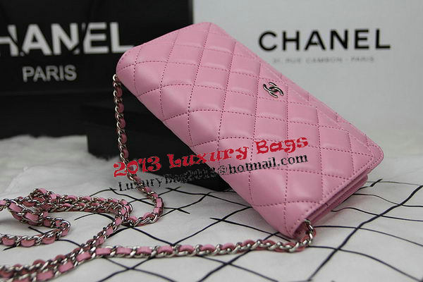 Chanel mini Flap Bag CHA33814 Pink Original Sheepskin Leather Silver Chanel mini Flap Bag CHA33814 Pink Original Sheepskin Leather Silver
