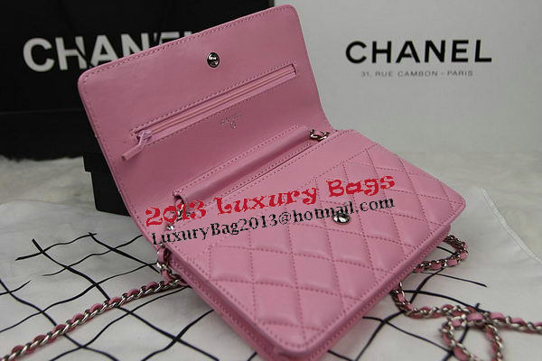 Chanel mini Flap Bag CHA33814 Pink Original Sheepskin Leather Silver Chanel mini Flap Bag CHA33814 Pink Original Sheepskin Leather Silver