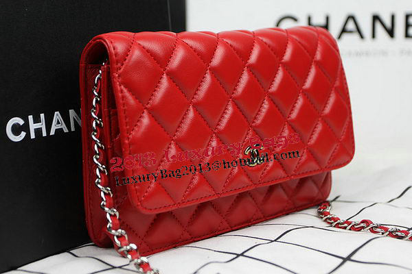 Chanel mini Flap Bag CHA33814 Red Original Sheepskin Leather Silver Chanel mini Flap Bag CHA33814 Red Original Sheepskin Leather Silver