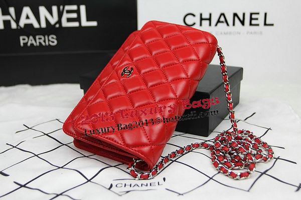 Chanel mini Flap Bag CHA33814 Red Original Sheepskin Leather Silver Chanel mini Flap Bag CHA33814 Red Original Sheepskin Leather Silver