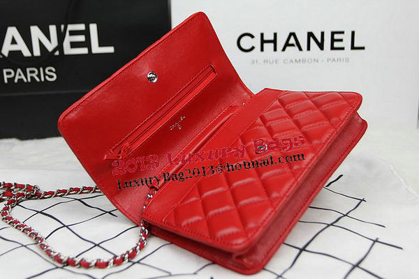 Chanel mini Flap Bag CHA33814 Red Original Sheepskin Leather Silver Chanel mini Flap Bag CHA33814 Red Original Sheepskin Leather Silver
