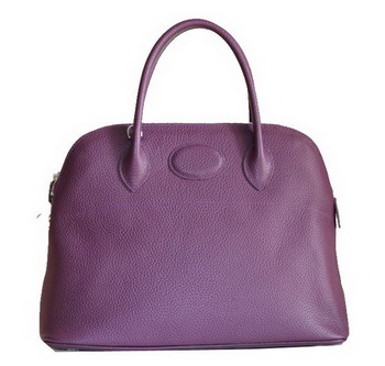 Hermes Bolide 37CM Calfskin Leather Tote Bags H509084 Purple