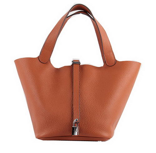 Hermes Picotin Lock MM Bags Clemence Leather H8616 Orange