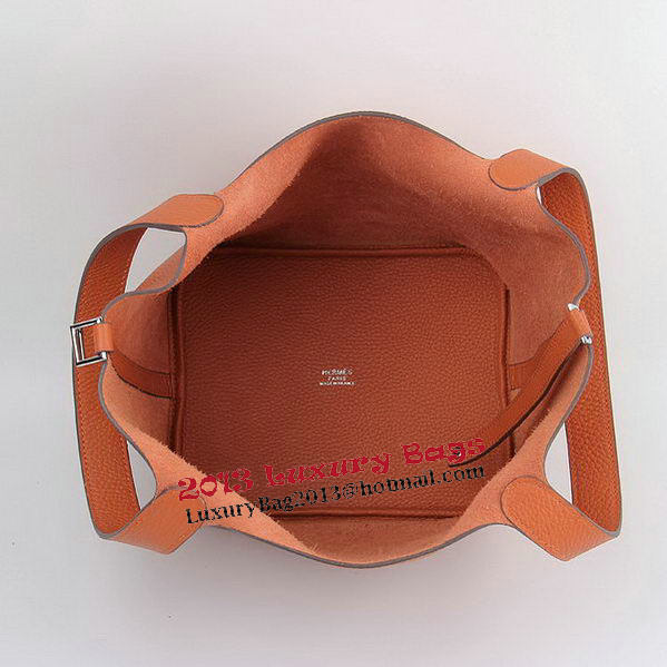 Hermes Picotin Lock MM Bags Clemence Leather H8616 Orange Hermes Picotin Lock MM Bags Clemence Leather H8616 Orange