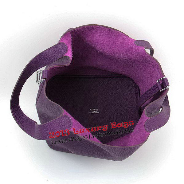 Hermes Picotin Lock MM Bags Clemence Leather H8616 Purple Hermes Picotin Lock MM Bags Clemence Leather H8616 Purple