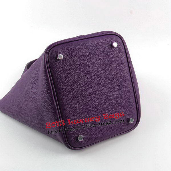 Hermes Picotin Lock MM Bags Clemence Leather H8616 Purple Hermes Picotin Lock MM Bags Clemence Leather H8616 Purple